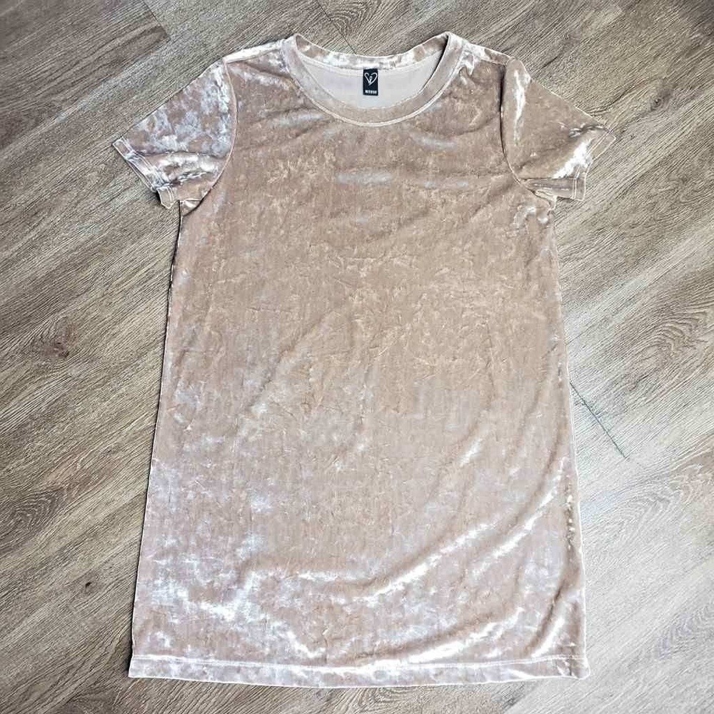 Windsor Crushed Velvet S/s T Shirt Dress